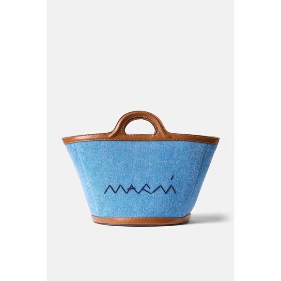 B-105. Marni Blue Tropicalia Small Tote - Picture 1 of 1